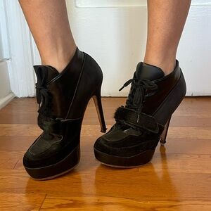 Acne pony hair heels